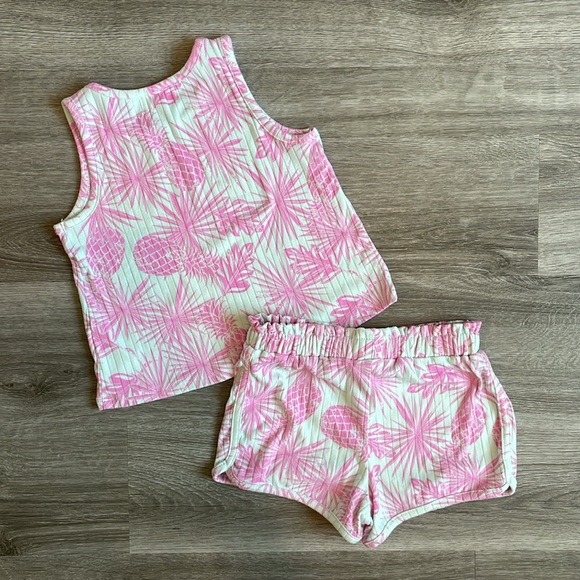 Btween tropical print little girls matching set - Picture 2 of 3